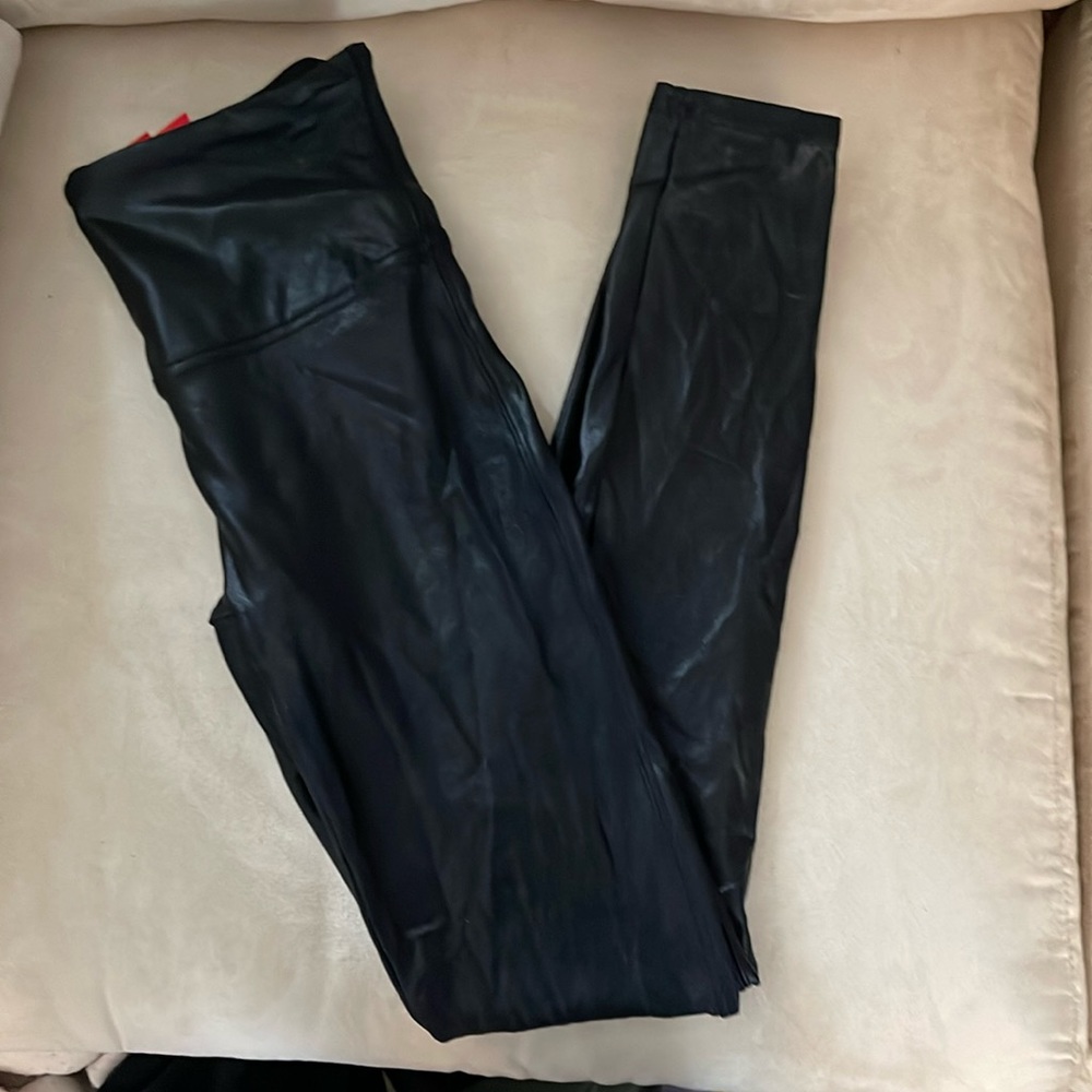 GUC Spanx Faux Leather Leggings, size M